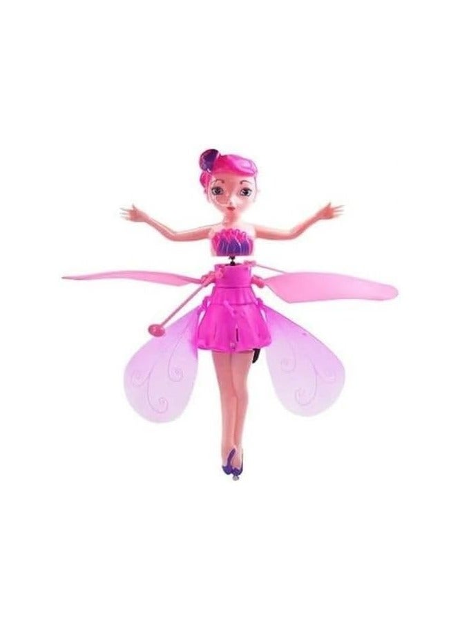 Flying Little Children's Hand Levitation Induction Fairy Vehicle Princess Doll (pink)